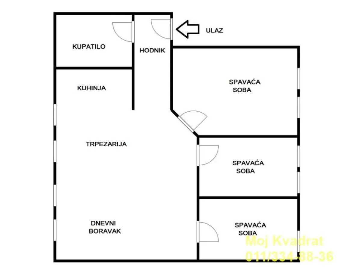Prodaja, trosoban stan, 64m², Karaburma, Palilula Sve Podlokacije