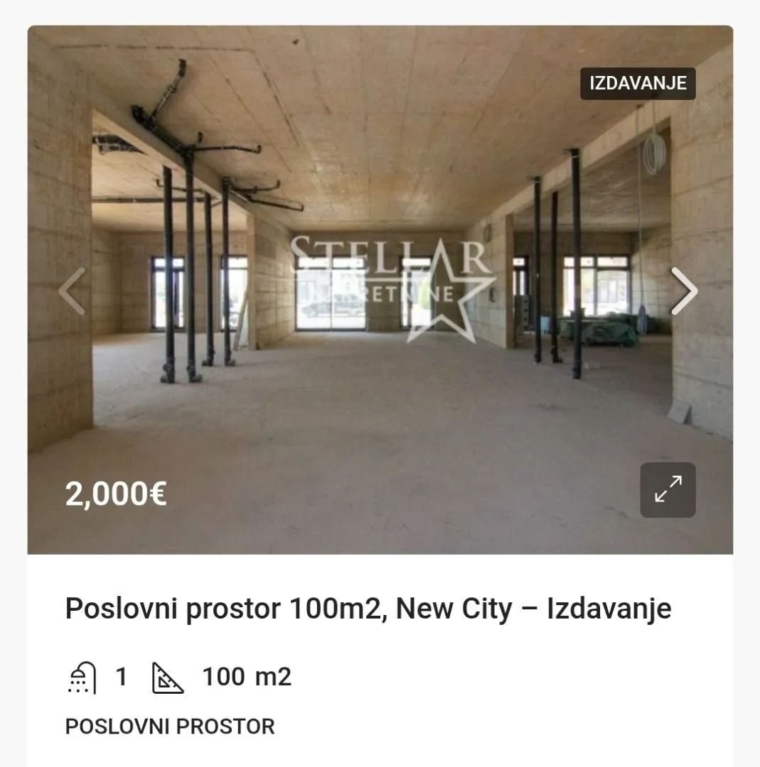 Rent, office space, 100m², City Kvart, Podgorica