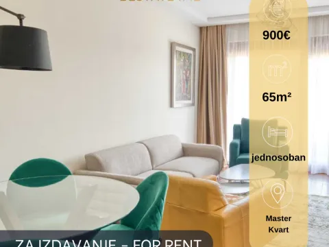 Rent, two bedroom apartment, 65m², Master Kvart, Podgorica - image 1