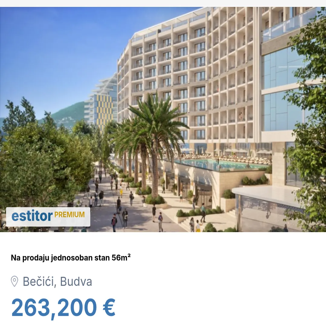 Sale, one bedroom apartment, 56m², Bečići, Budva