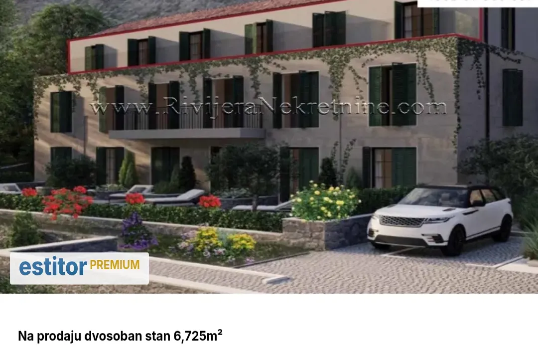 Sale, two bedroom apartment, 6725m², Prčanj, Kotor