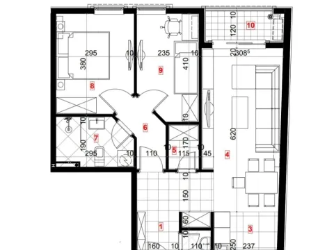 Izdavanje, dvosoban stan, 67m², Dalmatinska ulica, Podgorica - image 8