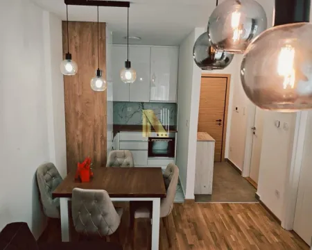 Moderna kuhinja sa trpezarijom i modernim osvetljenjem. - image 4