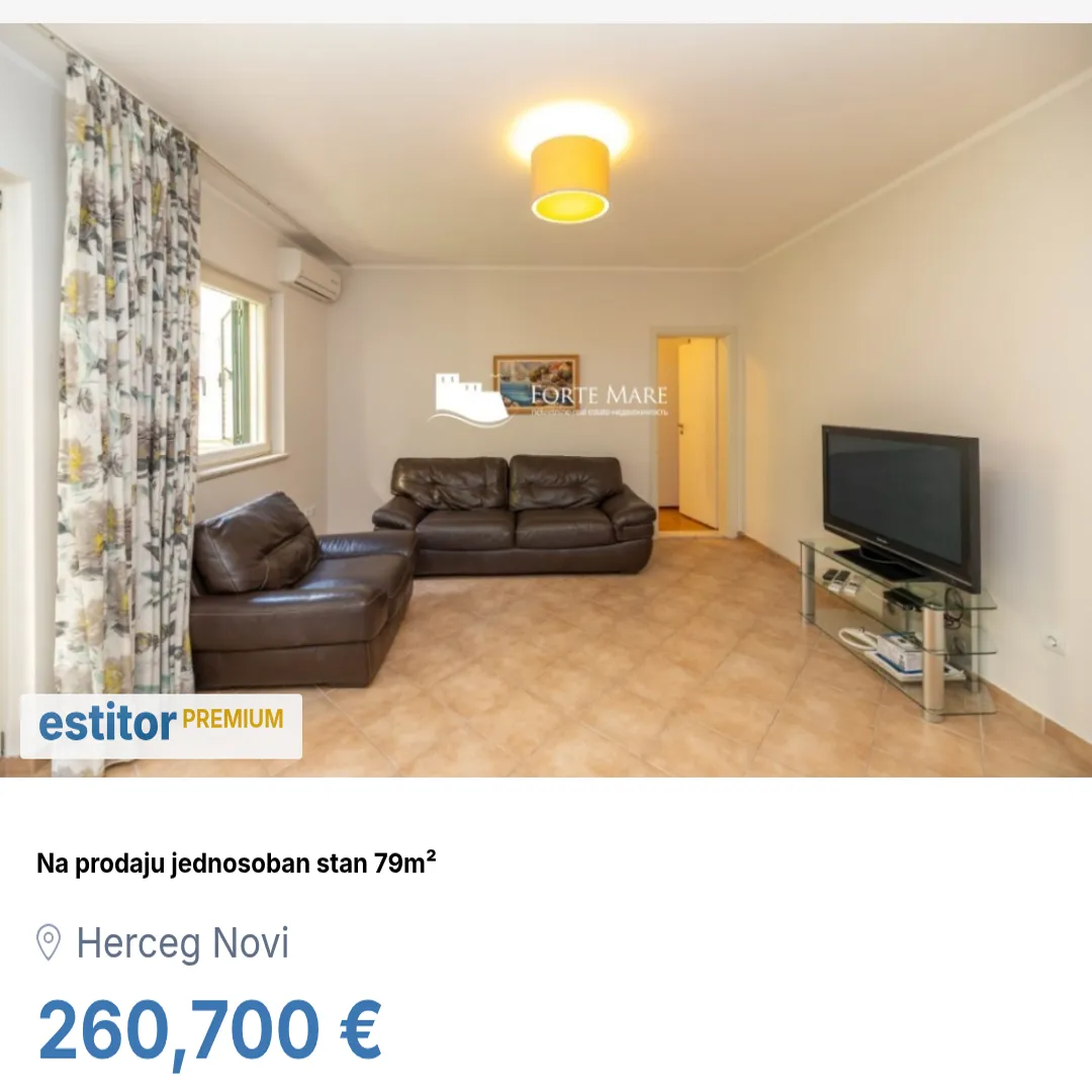 Sale, one bedroom apartment, 79m², Herceg Novi, Crna Gora