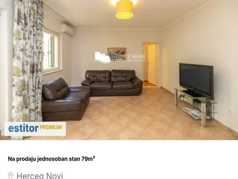 Prodaja, jednosoban stan, 79m², Herceg Novi, Crna Gora