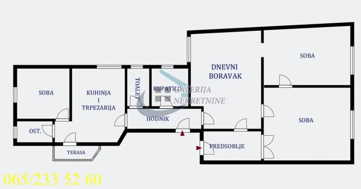 Prodaja, trosoban stan, 97m², Stari Grad, Beograd