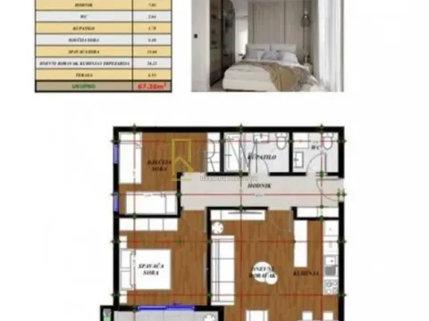 Prodaja, dvosoban stan, 67m², Gorica C, Podgorica - image 6