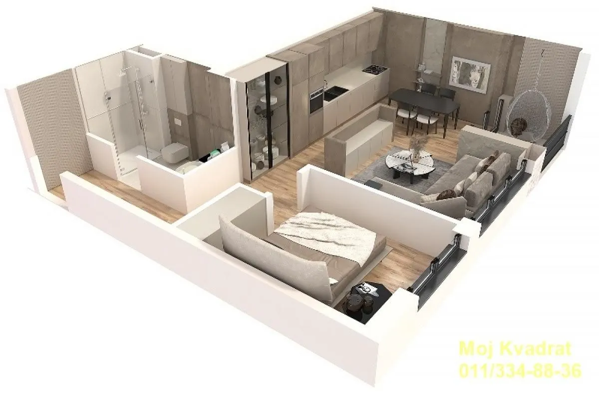 Prodaja, dvosoban stan, 53m², Čukarica, Beograd