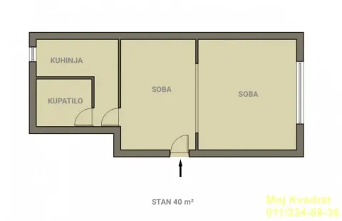 Osma crteža stana površine 40 kvadratnih metara. - image 19