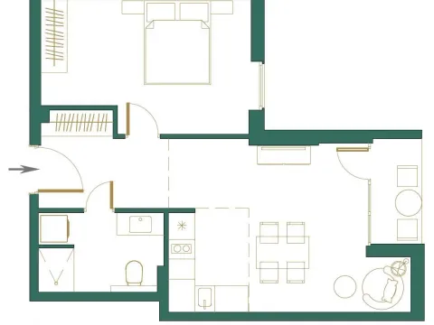 Sale, one bedroom apartment, 46m², Kolašin, Crna Gora - image 11