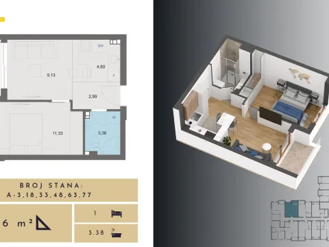 Prodaja, dvosoban stan, 67m², Budva, Crna Gora - image 37