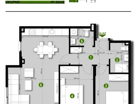 Prodaja, dvosoban stan, 79m², Čeluga, Bar - image 4