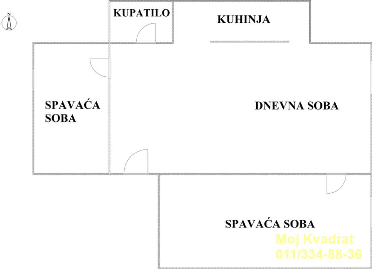 Sale, two bedroom apartment, 50m², Lion, Zvezdara Sve Podlokacije