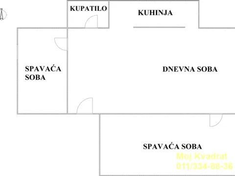 Sale, two bedroom apartment, 50m², Lion, Zvezdara Sve Podlokacije - image 11