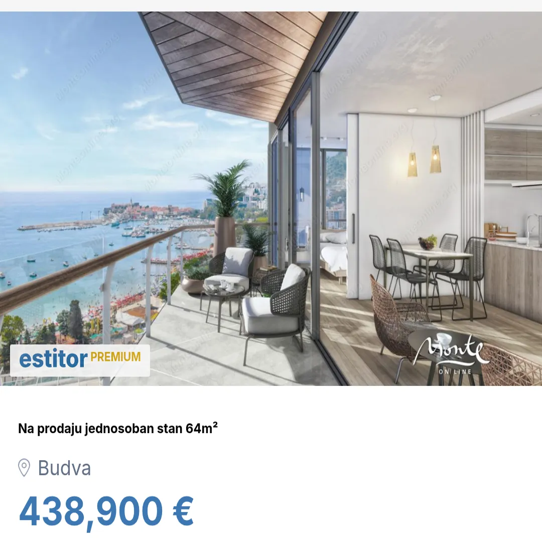 Sale, one bedroom apartment, 64m², Budva, Crna Gora