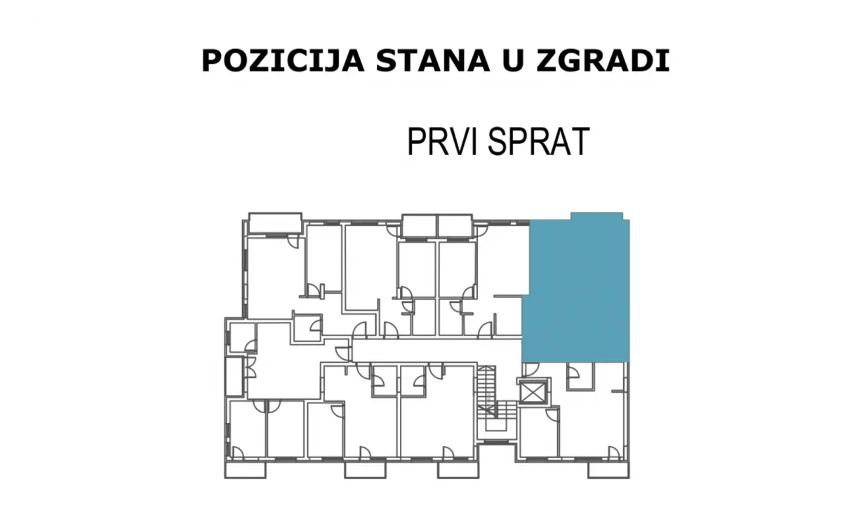 Sale, two bedroom apartment, 57m², Duvanika, Zrenjanin