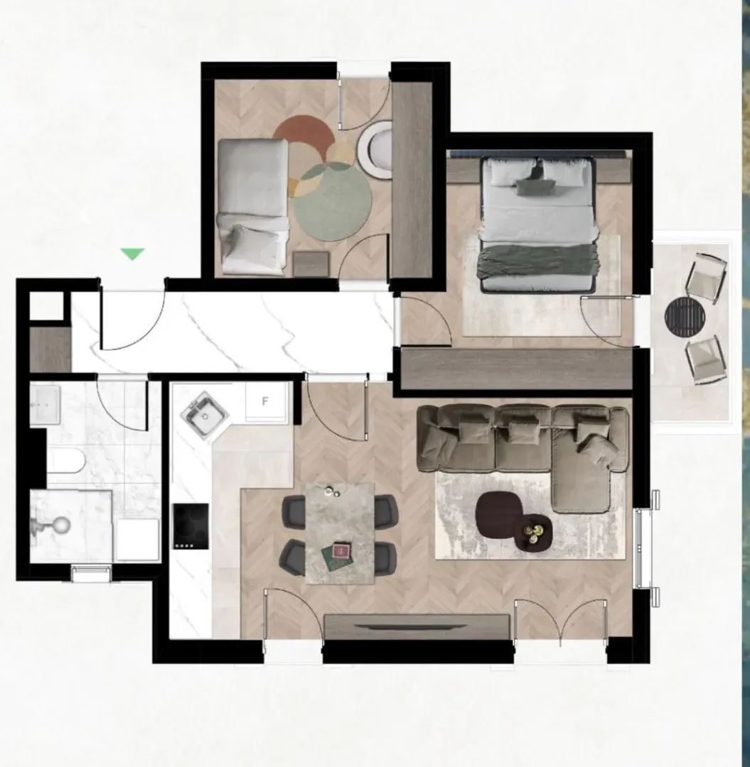 Prodaja, dvosoban stan, 60m², Kava, Tivat