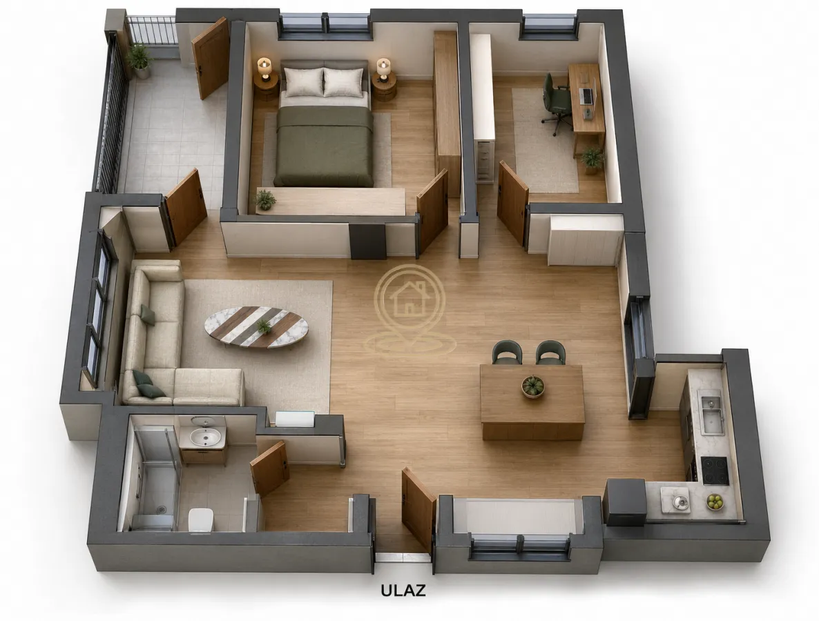 Sale, three bedroom apartment, 63m², Čukarica, Beograd