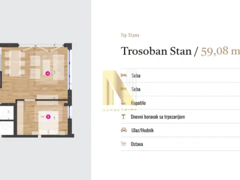 Prodaja, trosoban stan, 59m², Telep, Novi Sad Sve Podlokacije