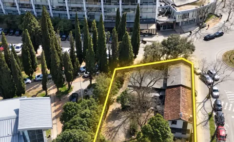 Pogled iz vazduha na plac sa kućom i okolnim zelenilom. - image 3