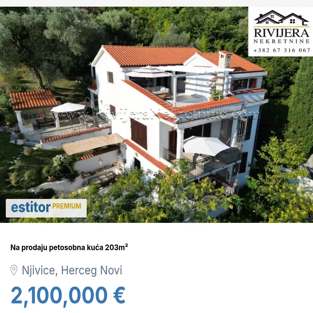 Sale, house, 203m², Njivice, Herceg Novi