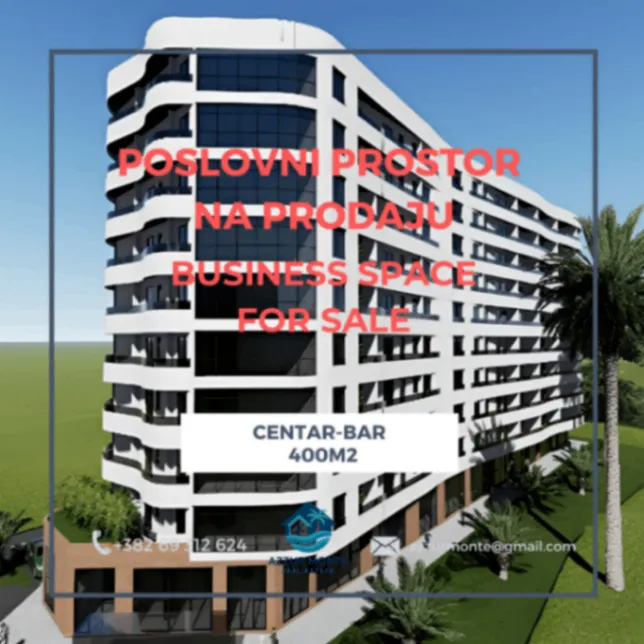 Prodaja, poslovni prostor, 400m², Centar, Bar