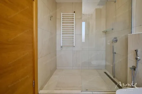 Moderne kupatilo sa tuš kabinom obloženom keramičkim pločicama. - image 32