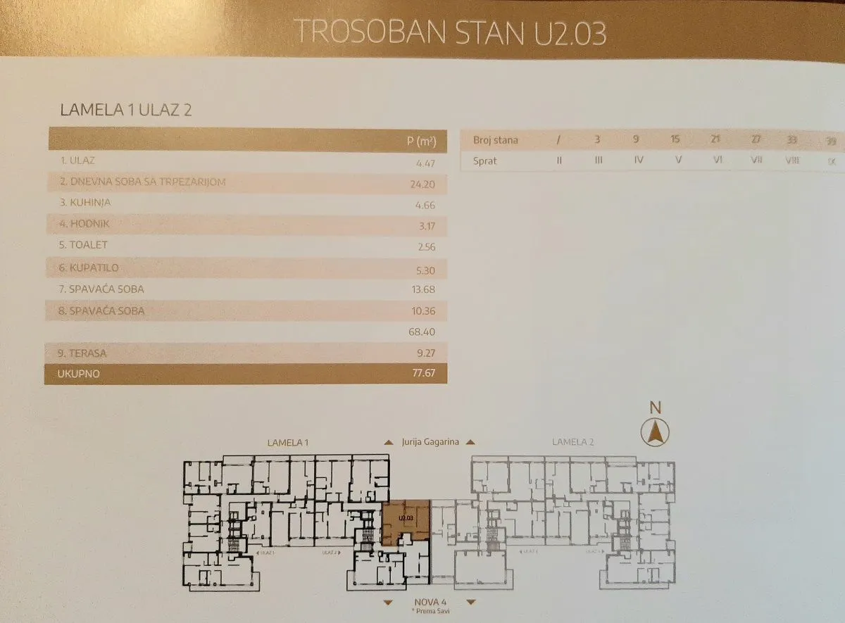 Prodaja, trosoban stan, 78m², Novi Beograd Blok 25, Novi Beograd Sve Podlokacije