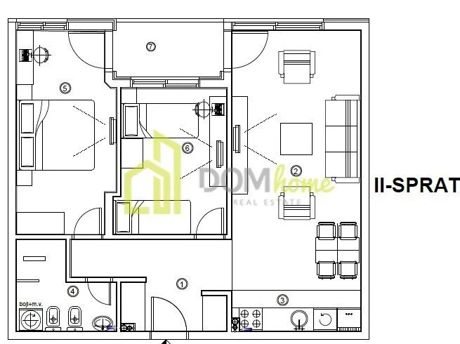 Prodaja, dvosoban stan, 65m², Donja Gorica, Podgorica