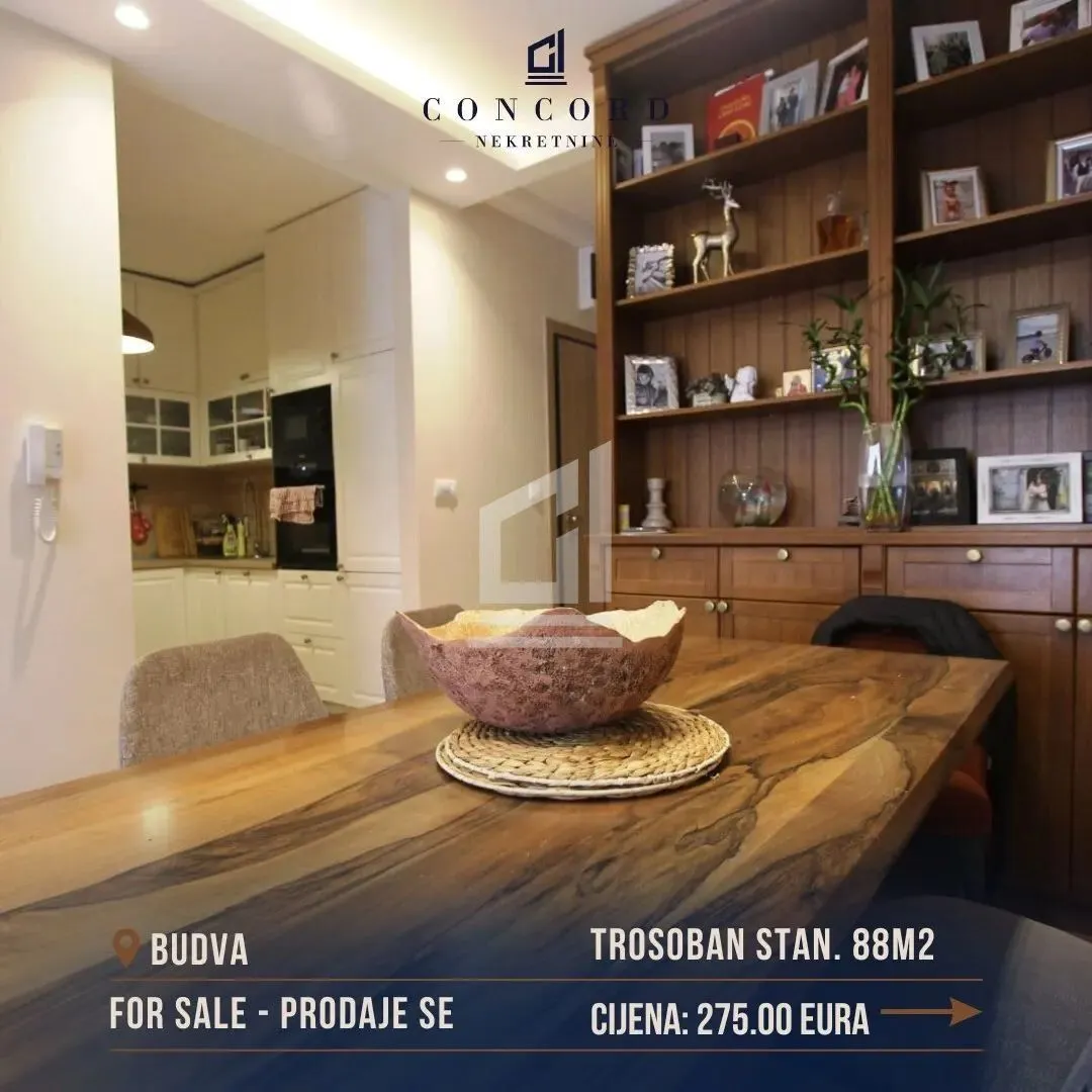 Prodaja, trosoban stan, 88m², Budva, Crna Gora