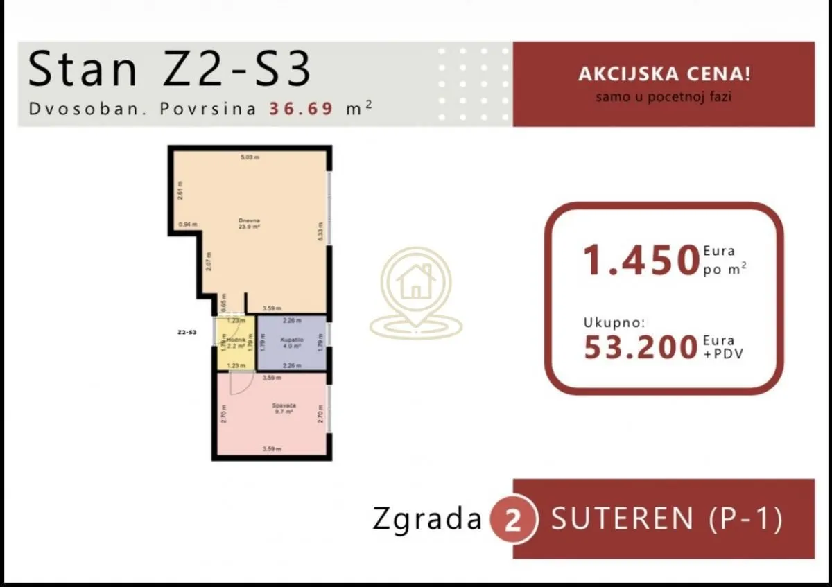 Prodaja, jednosoban stan, 36m², Raj, Vrnjačka Banja