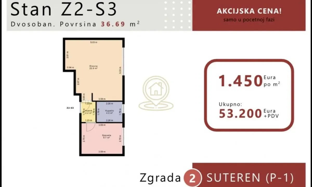 Sale, one bedroom apartment, 36m², Raj, Vrnjačka Banja