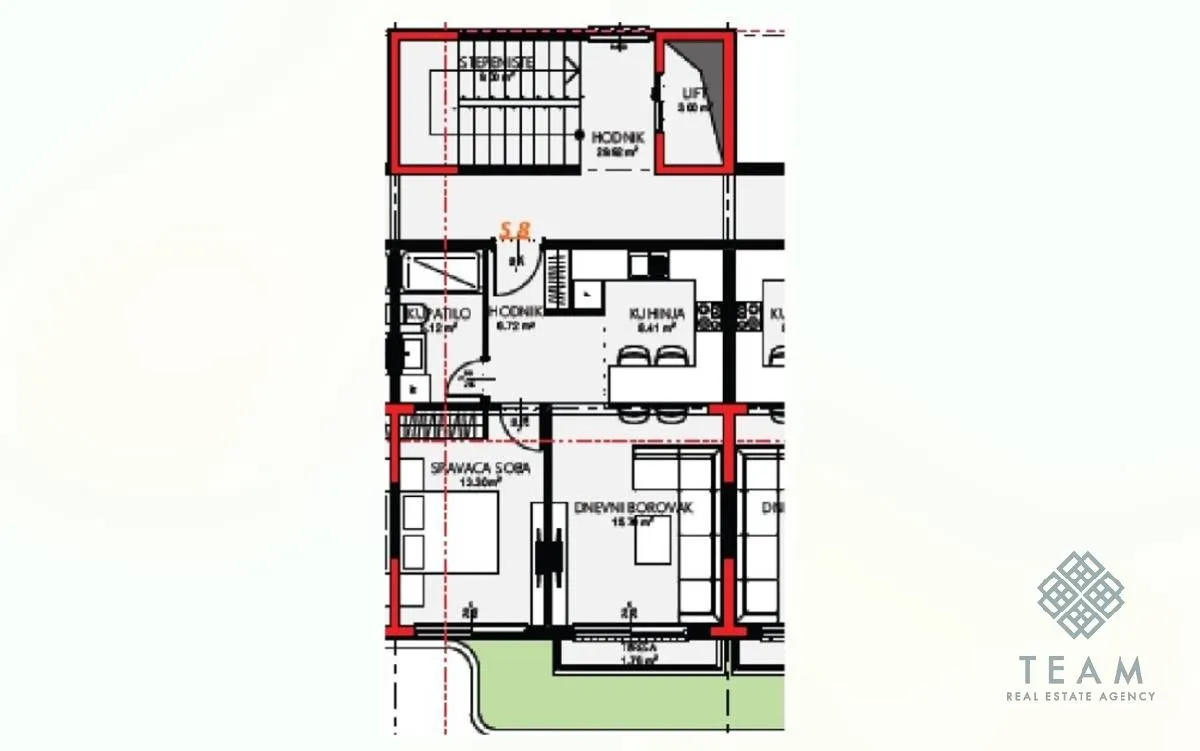 Prodaja, jednosoban stan, 51m², Pinješ, Ulcinj