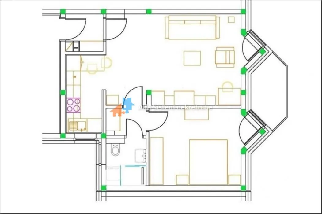 Rent, two bedroom apartment, 52m², Savski Venac, Beograd