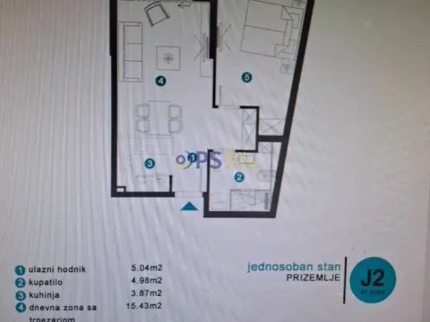 Sale, one bedroom apartment, 47m², Bar, Crna Gora - image 2