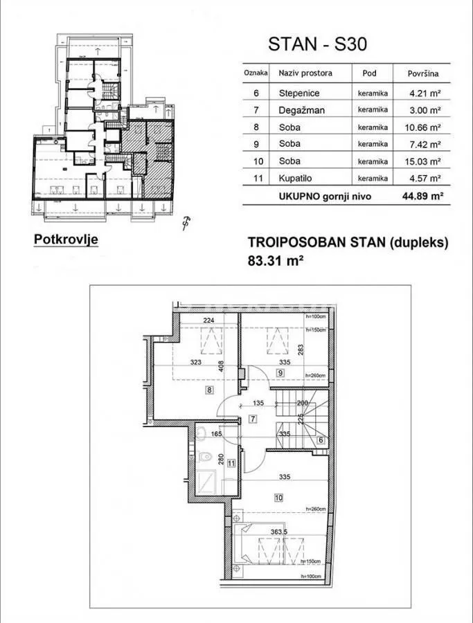 Prodaja, trosoban stan, 83m², Salajka, Novi Sad Sve Podlokacije