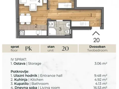 Prodaja, dvosoban stan, 48m², Detelinara, Novi Sad Sve Podlokacije - image 2