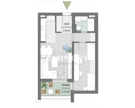 Izdavanje, dvosoban stan, 50m², Novi Beograd Blok 65, Novi Beograd Sve Podlokacije - image 12