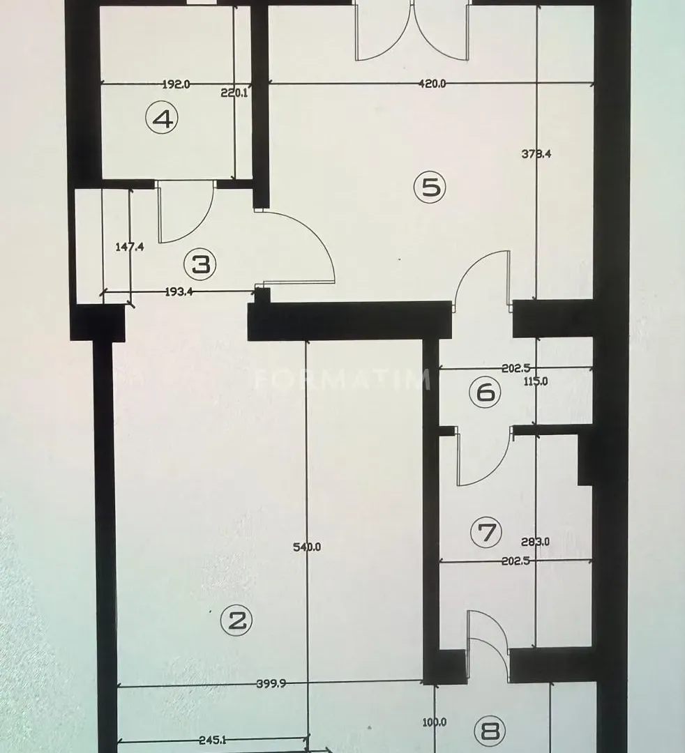 Sale, two bedroom apartment, 71m², Savski Venac, Beograd