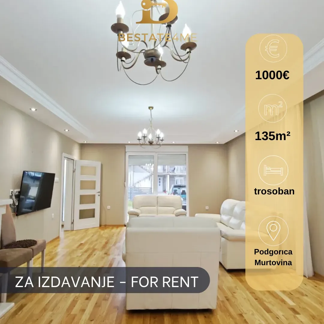 Rent, house, 135m², Murtovina, Podgorica