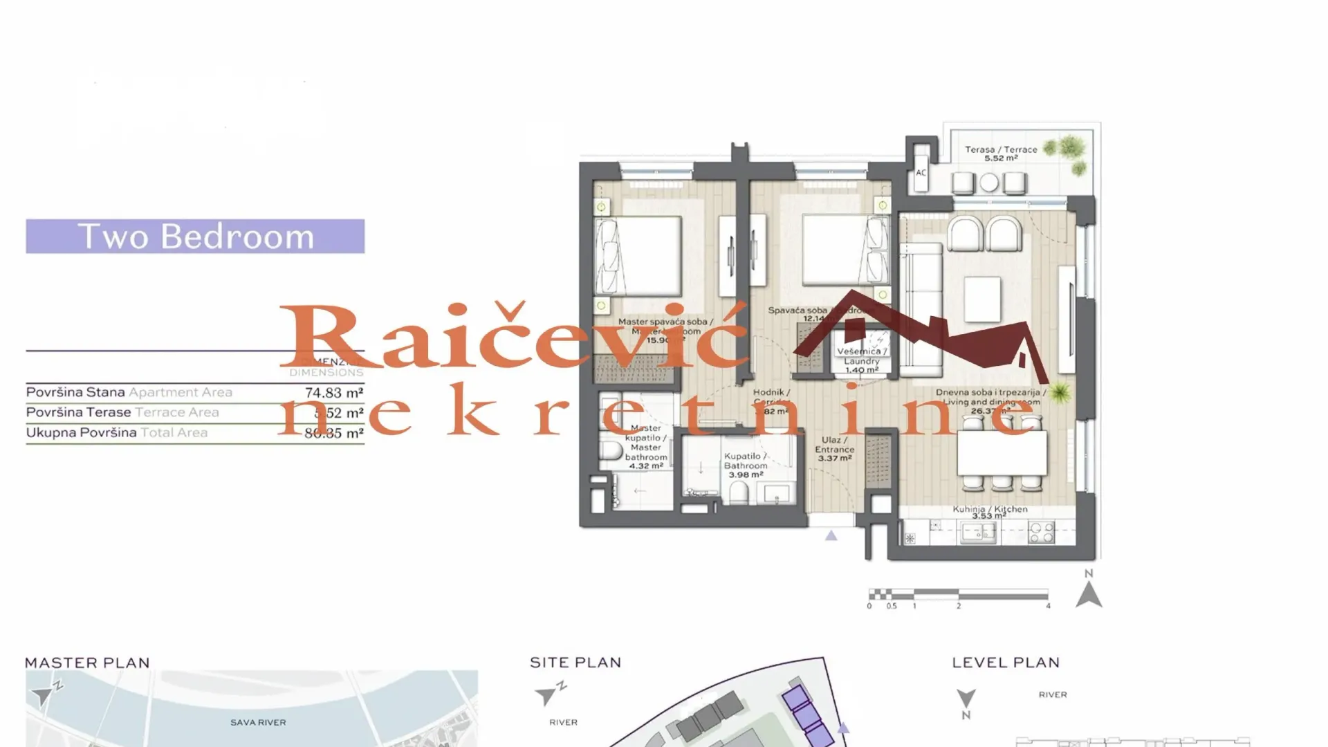 Prodaja, trosoban stan, 80m², Savski Venac, Beograd