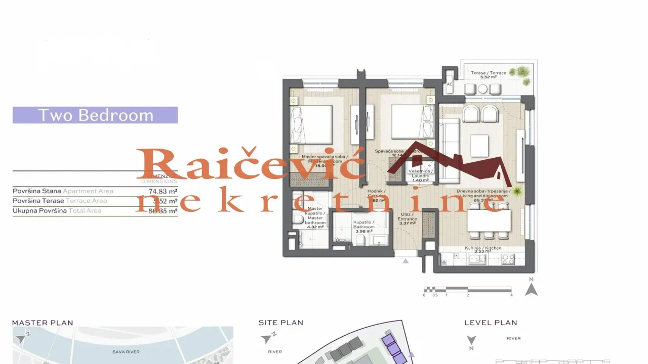 Prodaja, trosoban stan, 80m², Savski Venac, Beograd