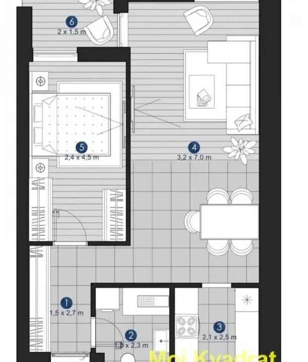 Prodaja, dvosoban stan, 54m², Autokomanda, Voždovac Sve Podlokacije