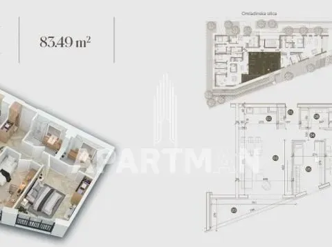 Prodaja, četvorosoban stan, 83m², Savski Venac, Beograd - image 1