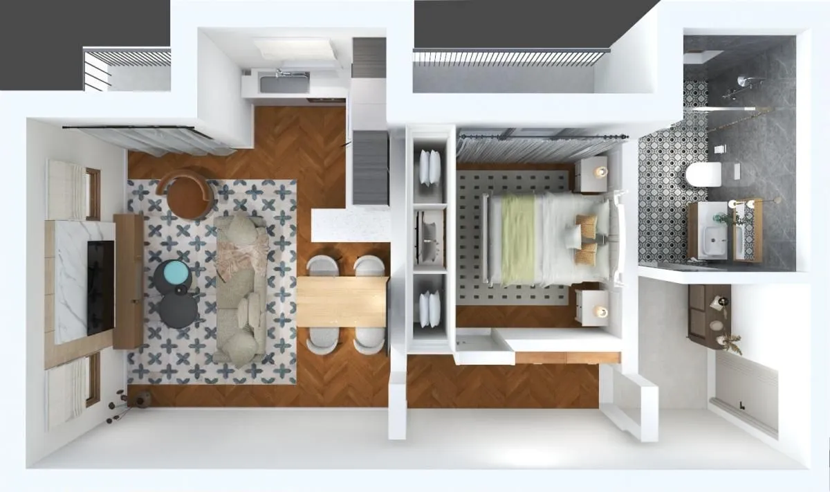 Prodaja, dvosoban stan, 54m², Risan, Kotor