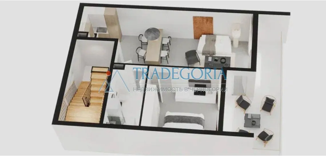 Prodaja, jednosoban stan, 68m², Tivat, Crna Gora