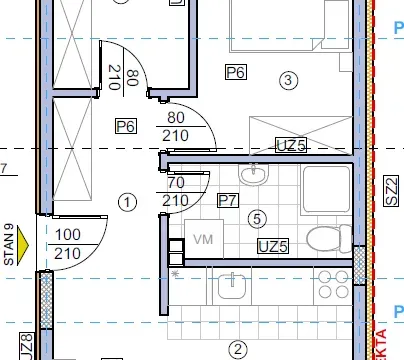 Sale, two bedroom apartment, 49m², Donja Vrežina, Niš - image 6