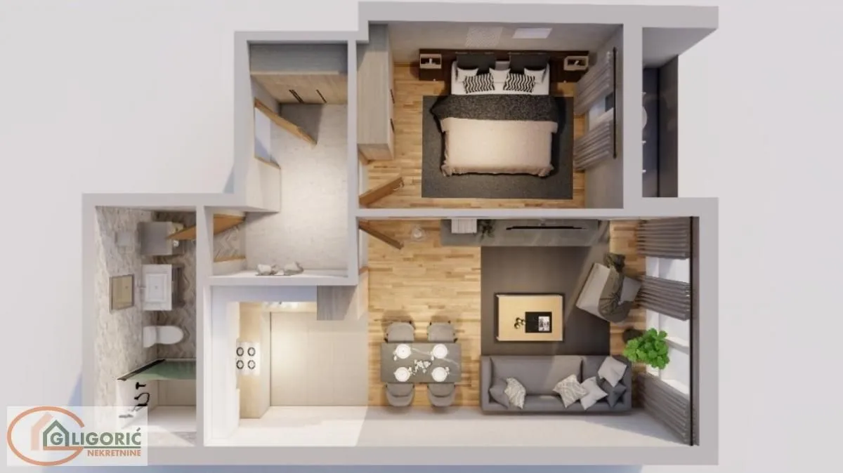 Sale, two bedroom apartment, 53m², Pančevo, Srbija