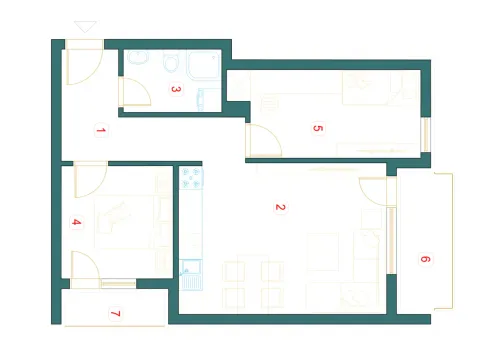Prodaja, dvosoban stan, 57m², Duvanika, Zrenjanin - image 3