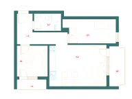 Sale, two bedroom apartment, 57m², Duvanika, Zrenjanin - image 3